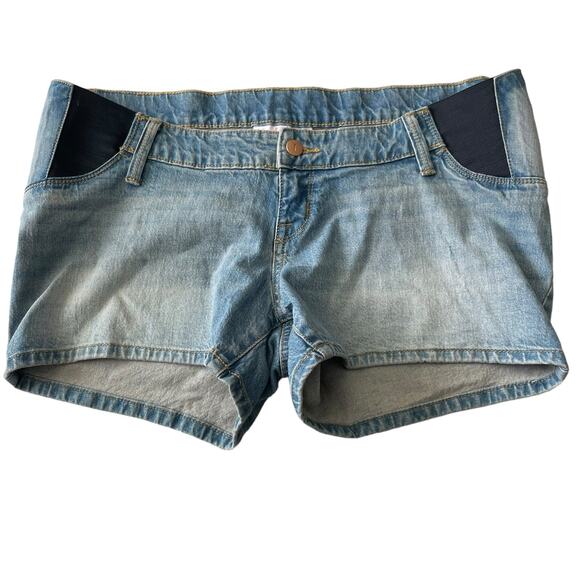 Ingrid & Isabel Womens Size 6 Jean Maternity Shorts Expandable Side Panel Denim - Picture 1 of 10